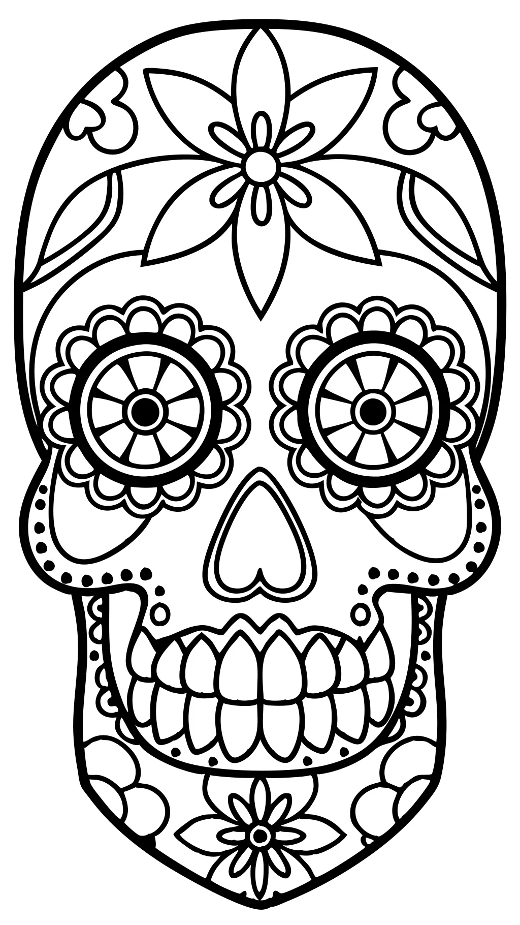 sugar skull color pages